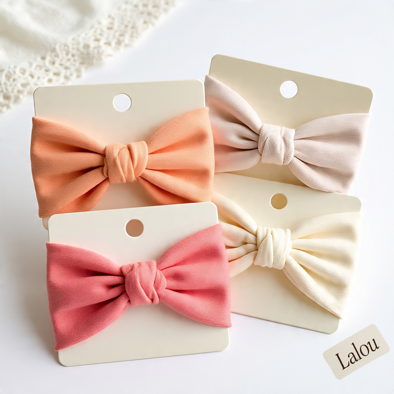 Lalou Pastel Bow Headband Set