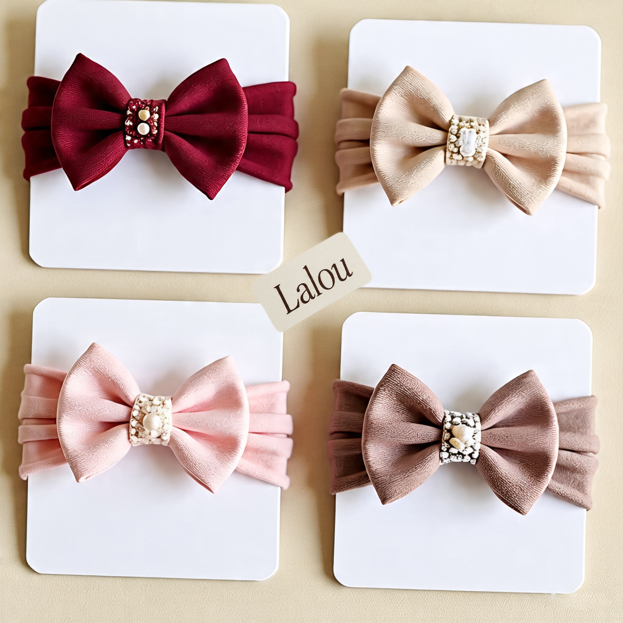Pearl-Embellished Bow Headbands