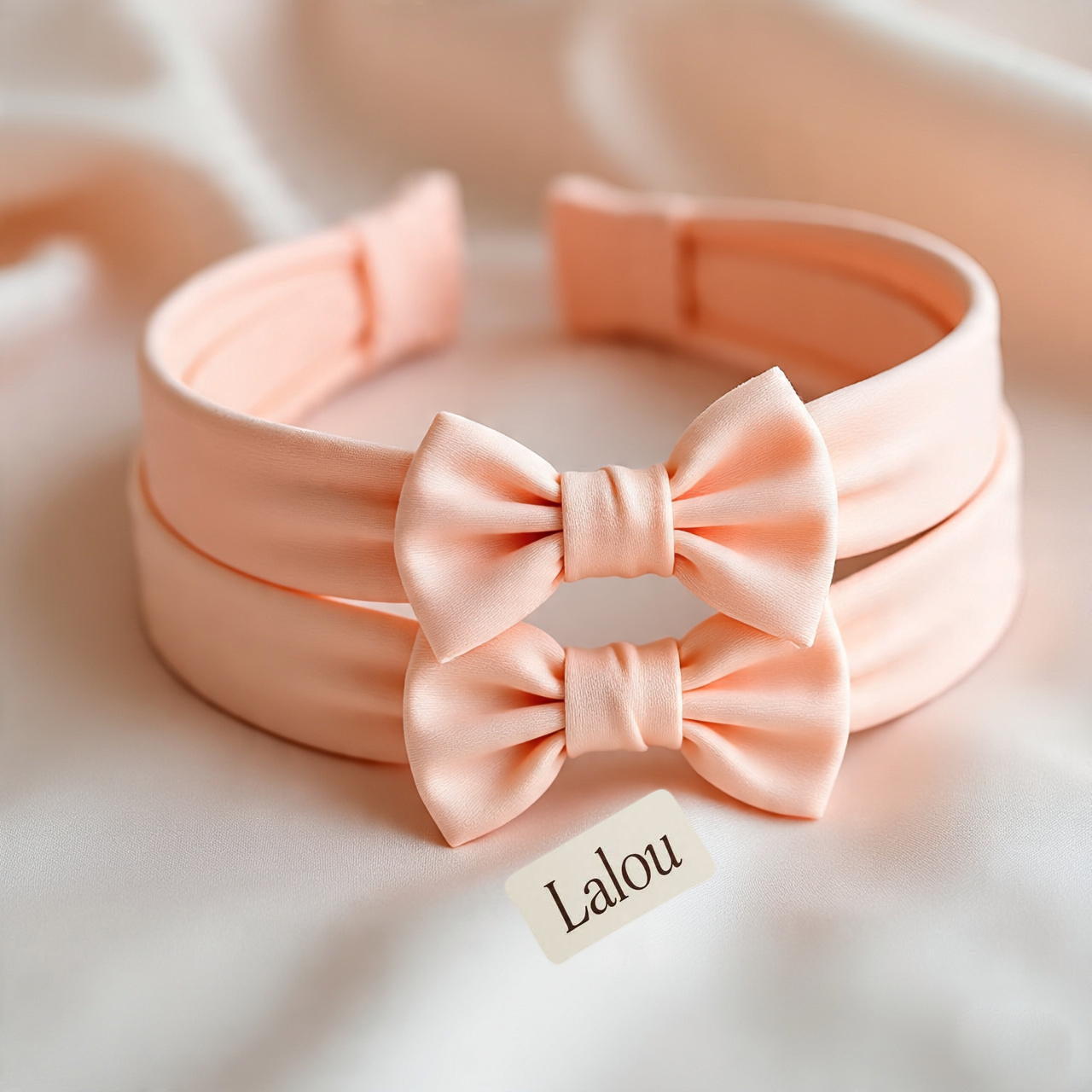 Peach Bow Headbands