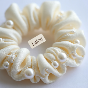 Lalou Pearl-Embellished Scrunchie