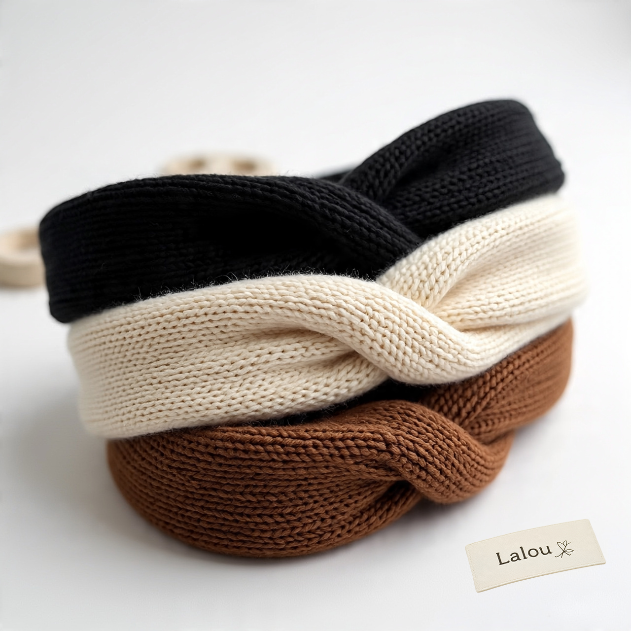 Lalou Twisted Knit Sweatband Set
