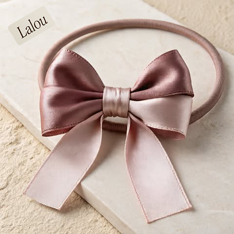 Lalou Two-Tone Satin Ponytail Holder