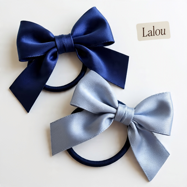 Satin Bow Ponytail Holders