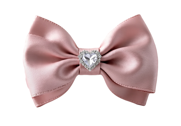 Lalou Jeweled Satin Bow Hair Clip