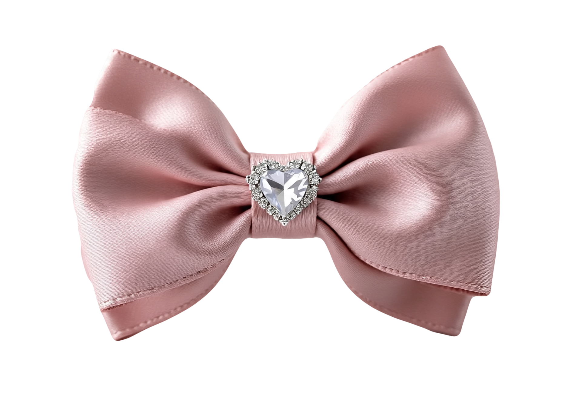 Lalou Jeweled Satin Bow Hair Clip