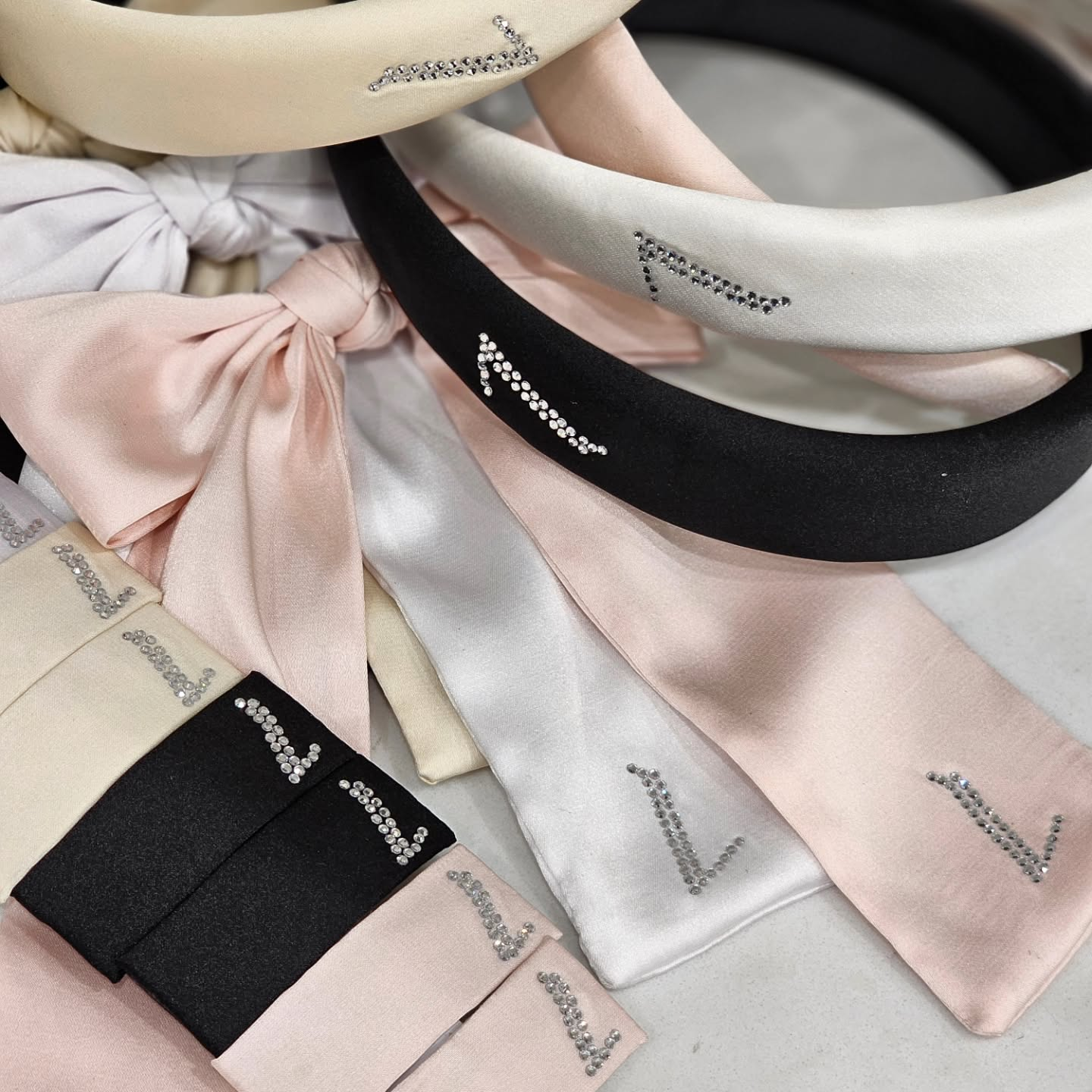 Rhinestone Satin Headbands