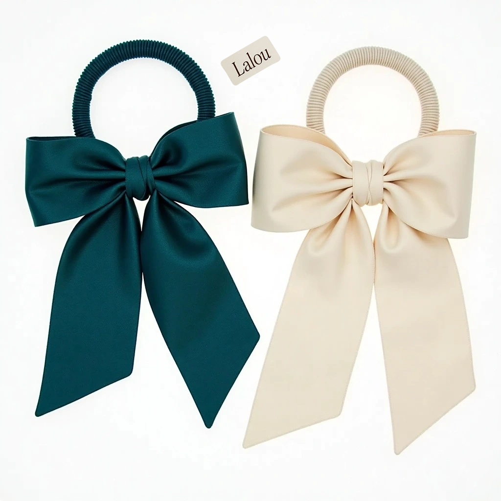 Lalou Satin Bow Hair Tie Set