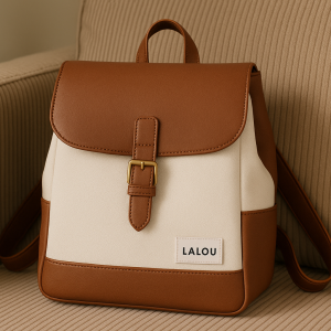 Lalou Two-Tone Flap Backpack
